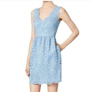 💎 Shoshanna Sky Blue Lace Sleeveless Dress – Size 8